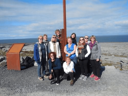 Pilgrims gather at the Point, Ballyvaughan